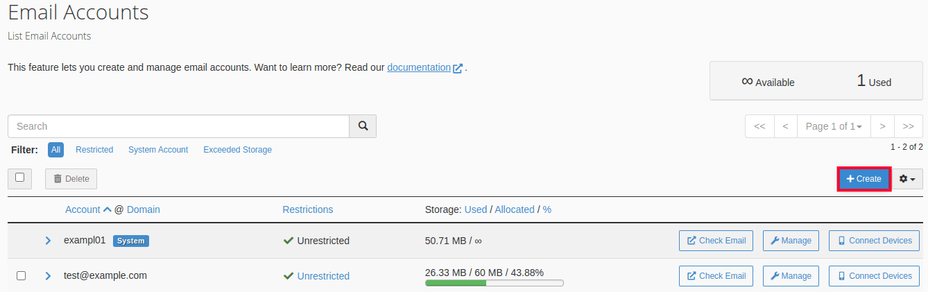 Create Business Email in cPanel