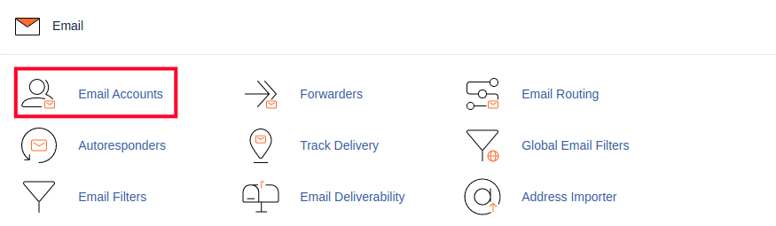 Email Section in cPanel
