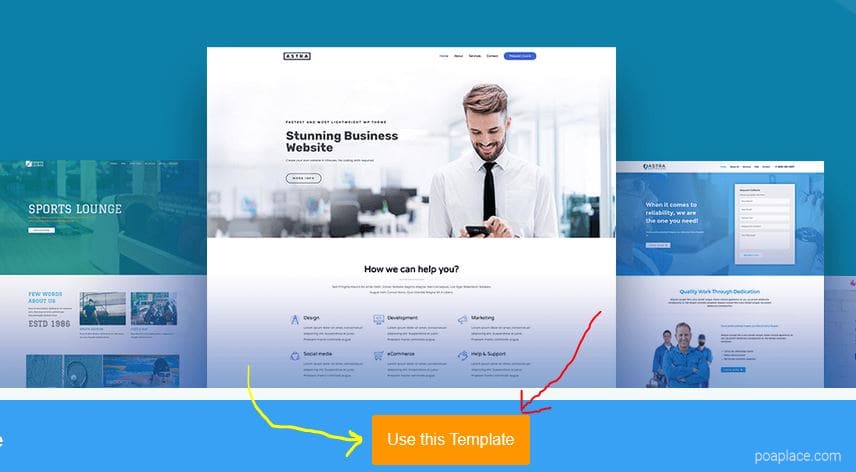 HostFiti Website Builder Select a Template
