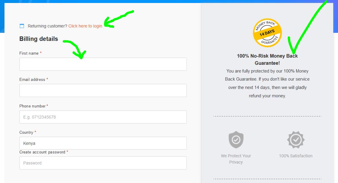 HostFiti payment page