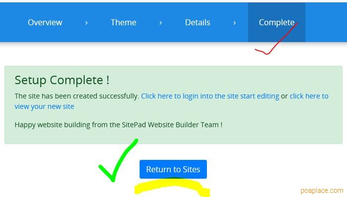 SitePad website setup on cPanel